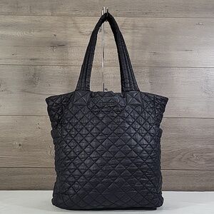 MZ Wallace Navy Blue Quilted Tote Bag